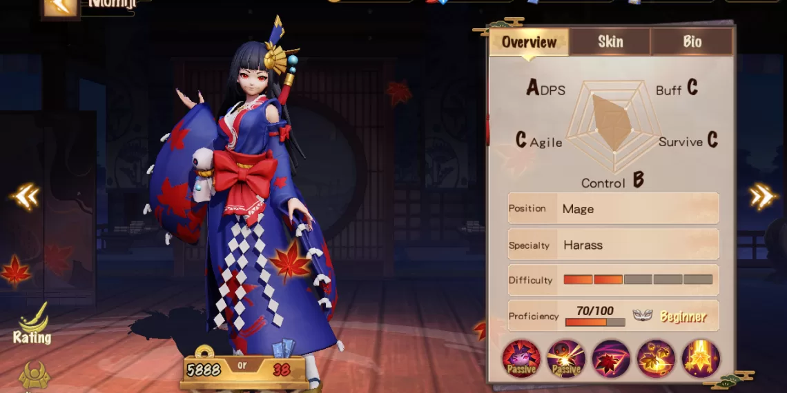 Onmyoji Arena (OA) – Momiji: Shikigami Overview